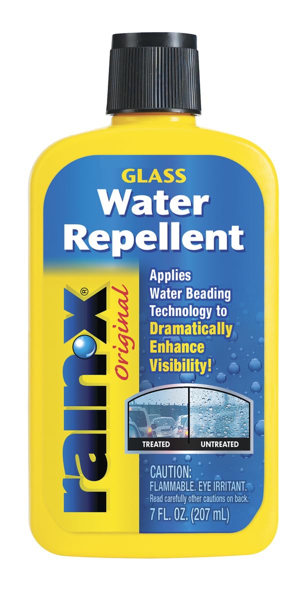Rain-X 800002243 Exterior Glass Treatment To Dramatically Improve Wet Weather Driving Visibility, Squeeze Bottle, 7 Fl Oz (Pack of 1)