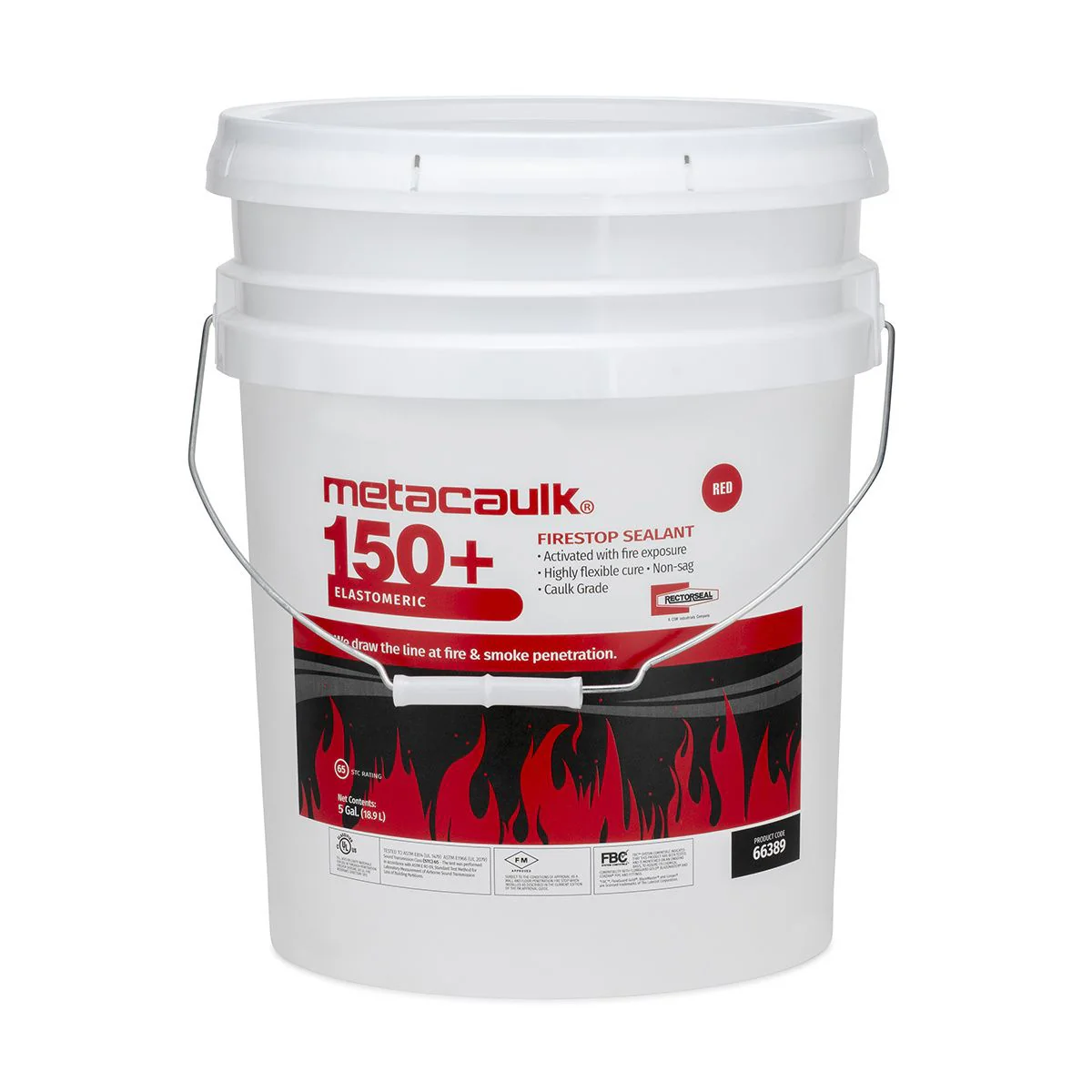 Rectorseal (66389) 5-Gallon Pail Metacaulk Mc 150+ Firestop Sealant , Red