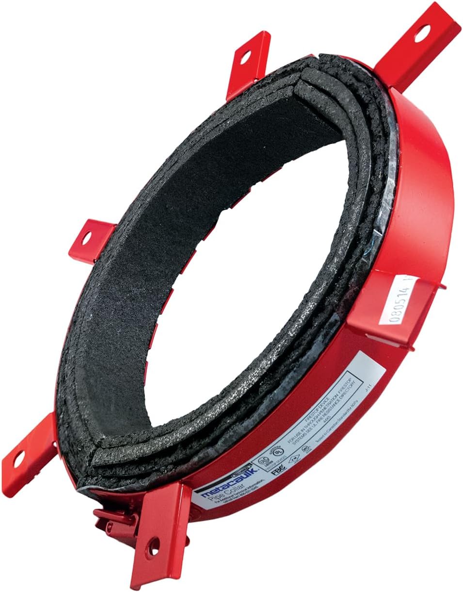 RectorSeal Metacaulk Intumescent Pipe Collar 66354, Fits Well in Limited Access Areas, Firestop, 6" - Image 3