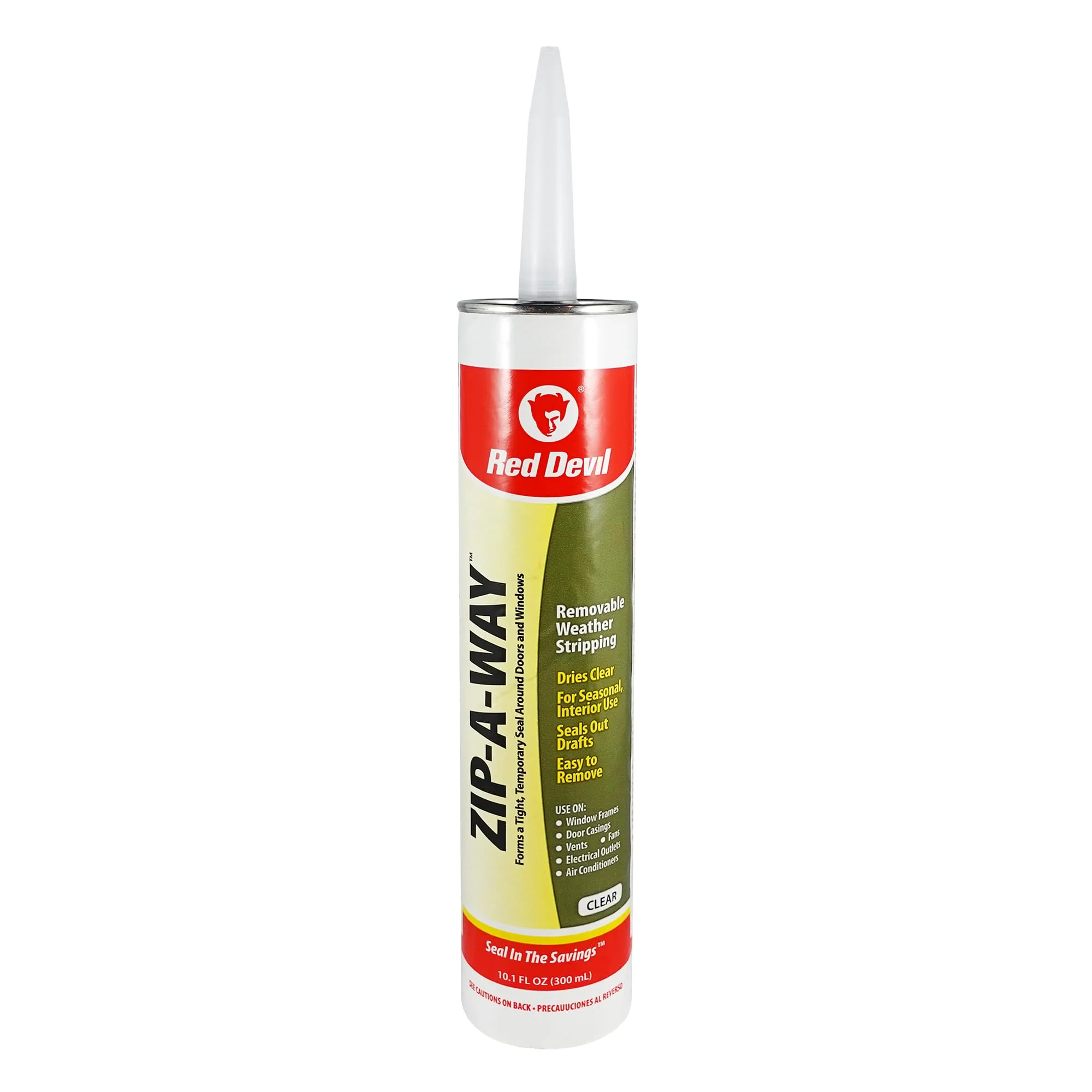 Red Devil 0606 Zip-A-Way Removable Sealant, Clear (Pack of 1)
