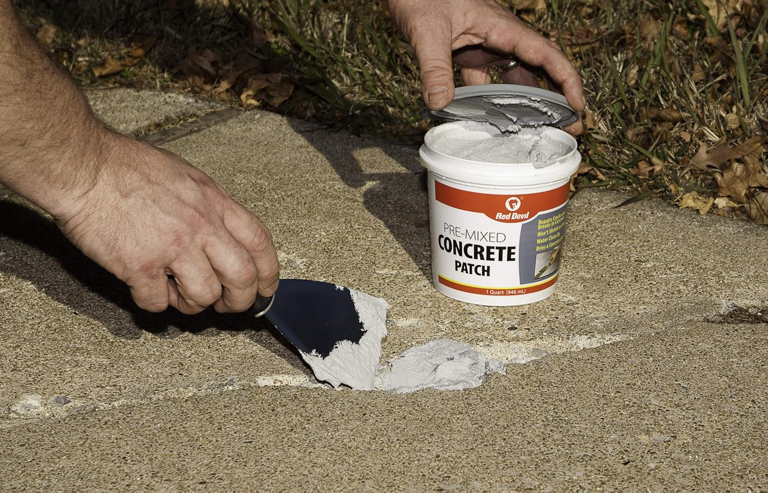 Red Devil 0645 Concrete Repair Patch, Cement Crack Filler, 5.5 Oz Squeeze Tube, Pre-Mixed, Gray (Pack of 1) - Image 5