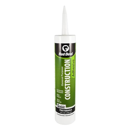 Red Devil 077606 General Purpose Construction Adhesive, 9 oz, 6-Pack, White