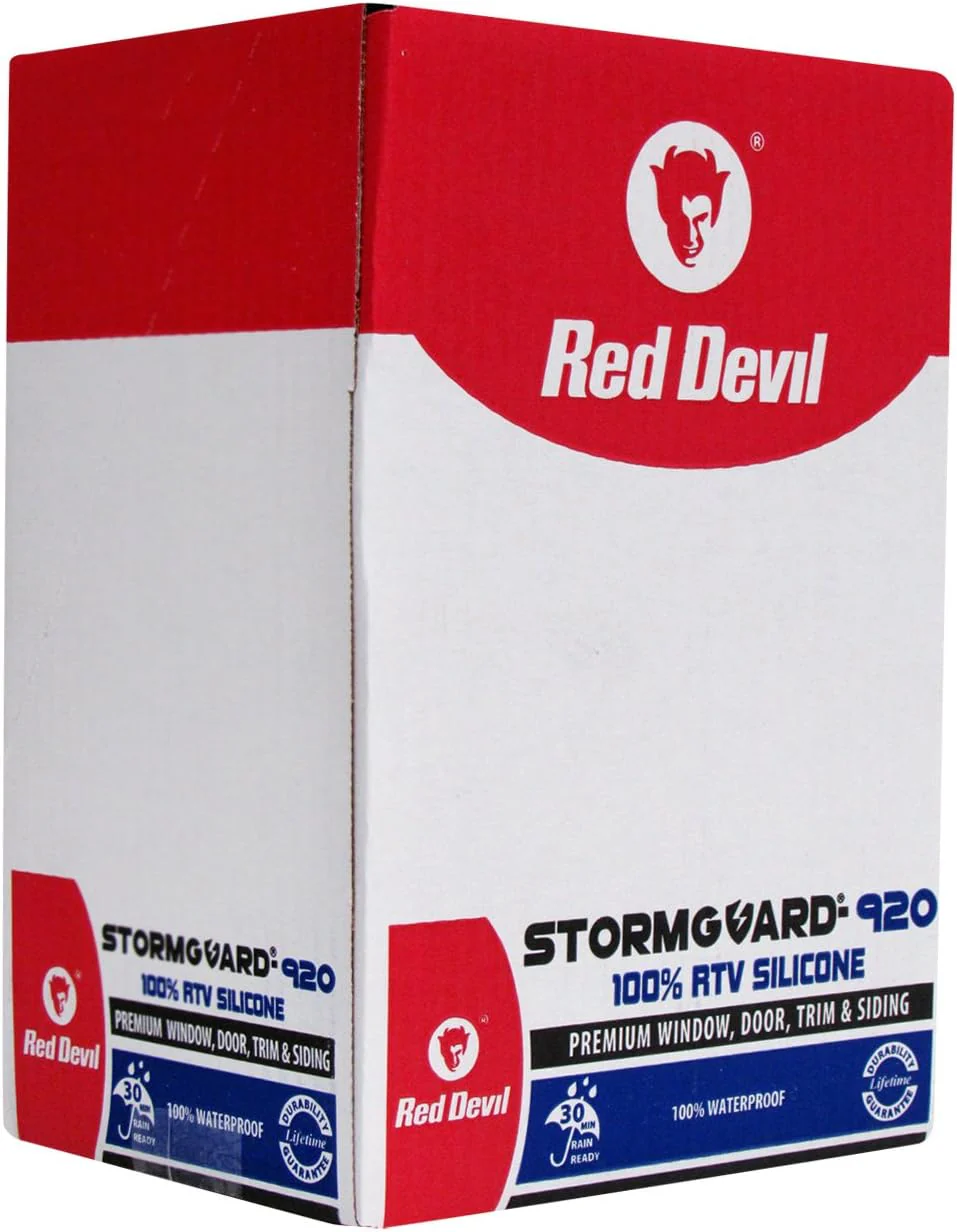 Red Devil 078060 StormGuard 920 100% RTV Silicone Window and Door Sealant, 10.1 oz. Tube, Black (Pack of 12) - Image 3