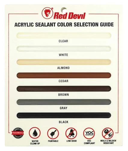 Red Devil 084650 Window & Door Silicone Acrylic Caulk & Sealant, Gray, 100% Waterproof, Paintable, 10.1 oz, Pack of 1, Made in USA - Image 4