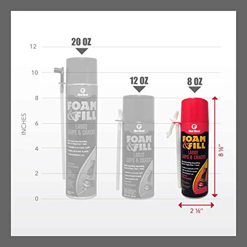 Red Devil 0908 Foam & Fill Large Gaps & Cracks Expanding Polyurethane Sealant, 8 oz, Off White, Case of 6 - Image 4