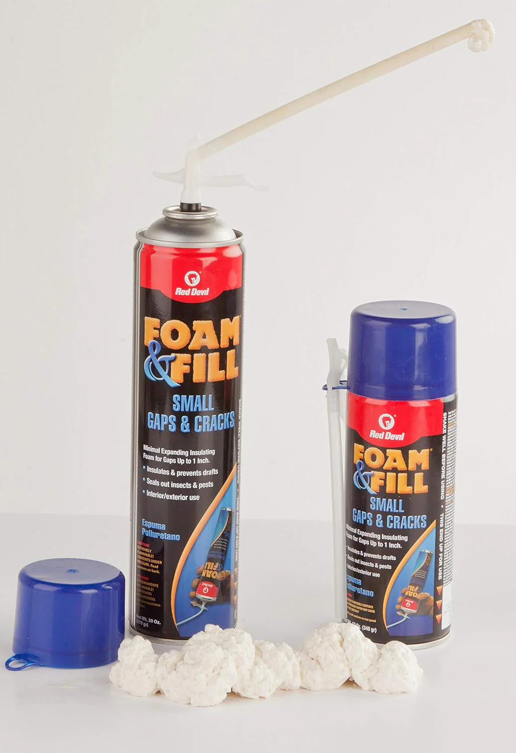 Red Devil 0920 Spray Foam & Fill Small Gaps & Cracks Expanding Insulation, Polyurethane Sealant, 20 oz, Off-White, Pack of 1 20 oz Pack of 1 - Image 4