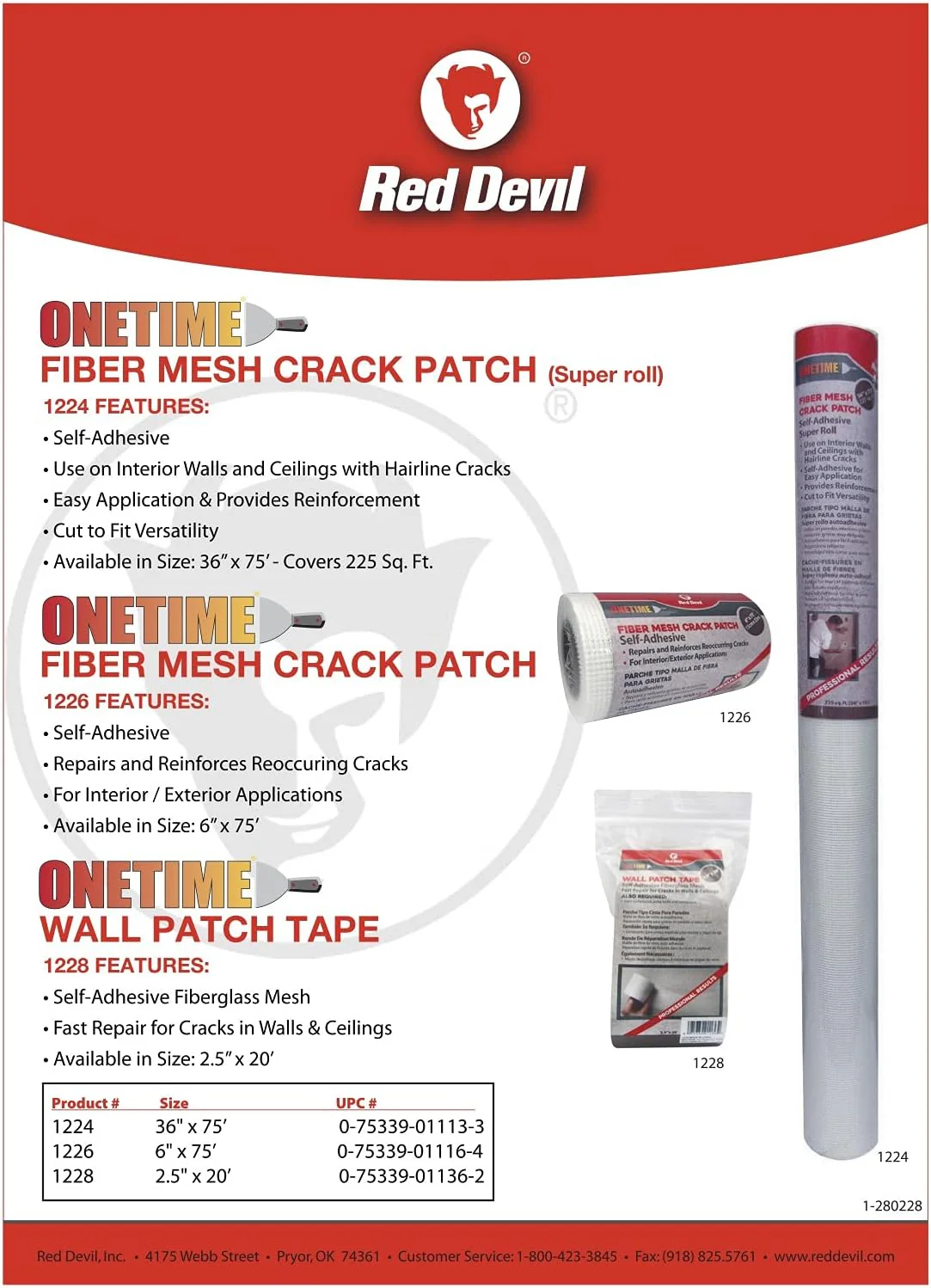 Red Devil 1224 Onetime Fiber Mesh Crack Patch 36" x 75' Wall Repair Fabric, 6 Pack - Image 6