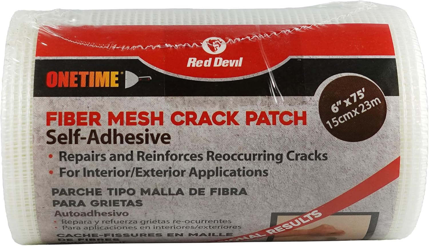 Red Devil 1226 Onetime Fiber Mesh Crack Patch 6" x 75' Wall Repair Fabric, White (Pack of 1) - Image 2
