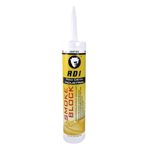 Red Devil SB100RD Smokeblock Sealant, 10.1 oz., Red, Pack of 12