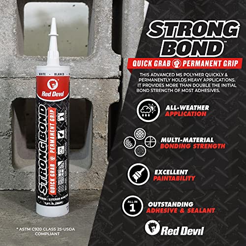 Red Devil Strong Bond Heavy-Duty Adhesive & Sealant (White) - Image 5