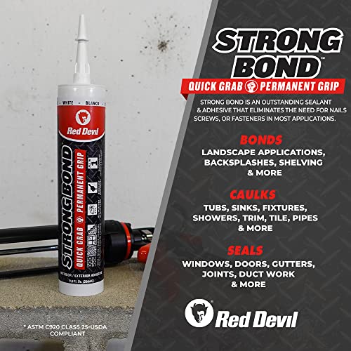 Red Devil Strong Bond Heavy-Duty Adhesive & Sealant (White) - Image 7