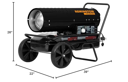 Remington 140,000 BTU Kerosene/Diesel Heater | For Warehouses, Construction, Garages, Barns and Workshops (REM-140T-KFA-B) - Image 6