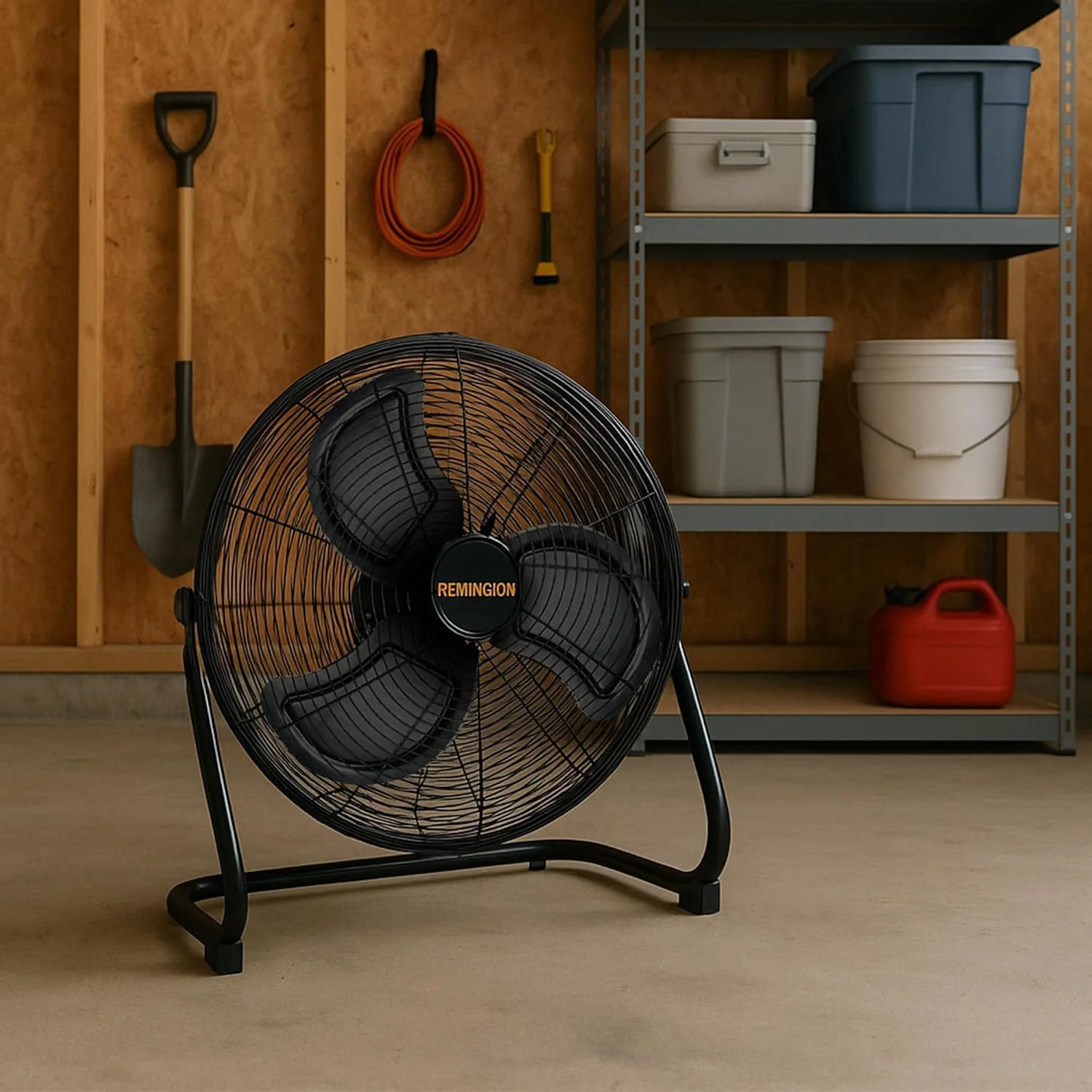 Remington 20REM-F High Velocity Floor Fan, 3 Speed Portable Cooling Unit, Heavy Duty Metal Airflow for Large Shops, Garages, and Warehouses, 20 Inch, Black - Image 6