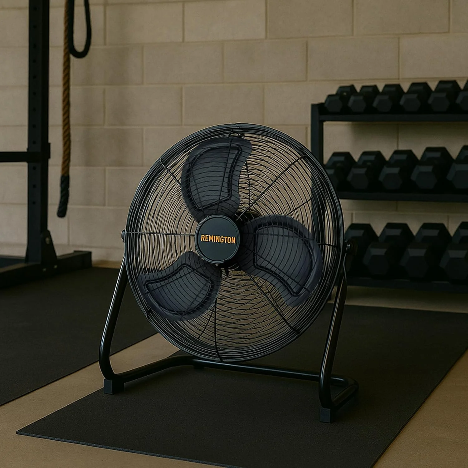 Remington 20REM-F High Velocity Floor Fan, 3 Speed Portable Cooling Unit, Heavy Duty Metal Airflow for Large Shops, Garages, and Warehouses, 20 Inch, Black - Image 7