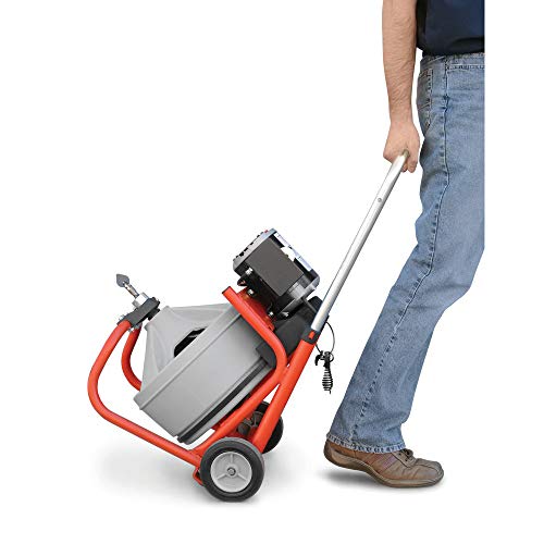 RIDGID 26998 Model K-400 Drain Cleaning 120-Volt Drum Machine Kit with C-45IW 1/2" x 75' Cable, White, Black, Red - Image 6