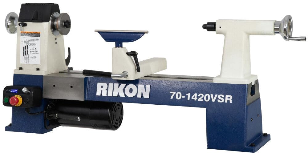 RIKON 70-1420VSR MIDI Lathe with 1.5 HP DC Motor 14" x 20" VSR Lathe