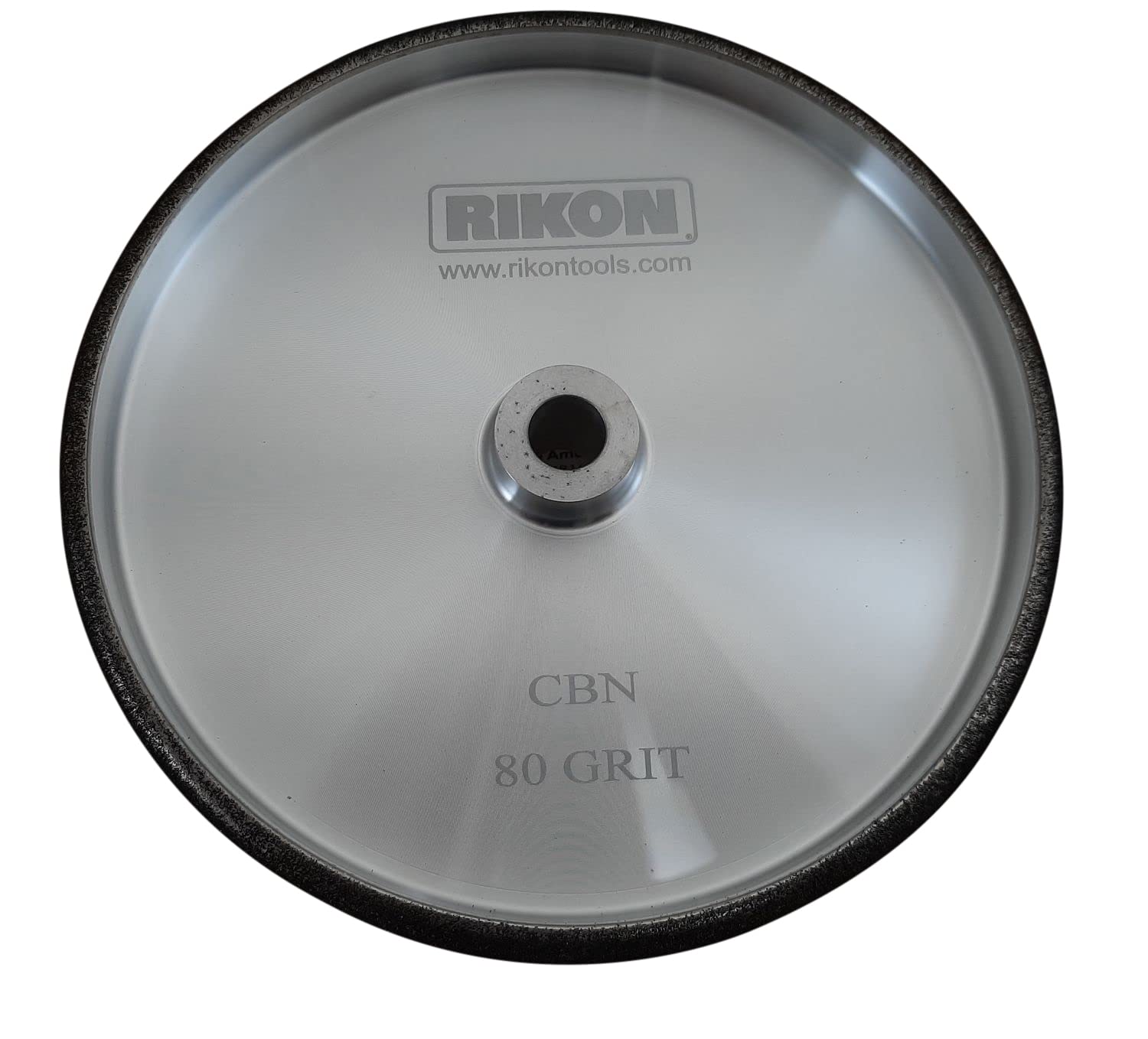 RIKON PRO Series CBN Grinding Wheel 80 Grit 8 In. Wheel 1-1/2 In. wide with Radius to Sharpen High Speed Steel Cutting Tools for your Woodworking Lathe - Image 2