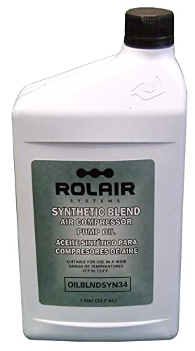 Rolair 34 Oz (Bottle) All-Weather Synthetic-Blend Air Compressor Oil - Image 2