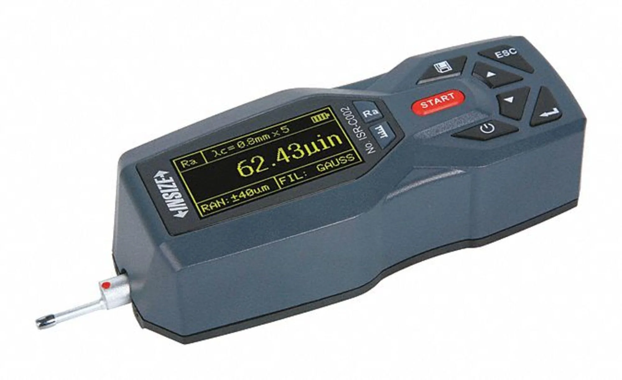 Roughness Tester, Range 6299 μin, Resolution (Ra) 0.01 μin