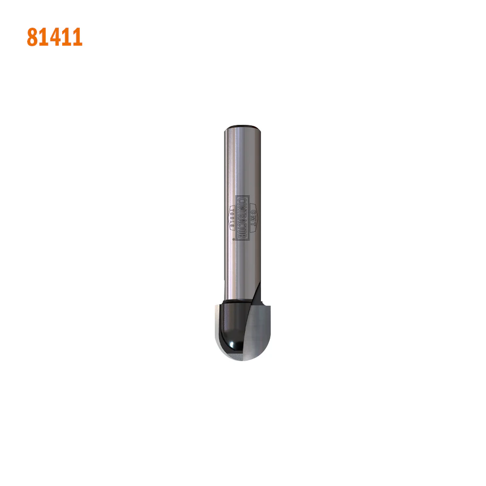 ROUND NOSE BIT Z2 S=1/4"" D=5/8x1/2x1-3/4'' R=5/16"" RH"