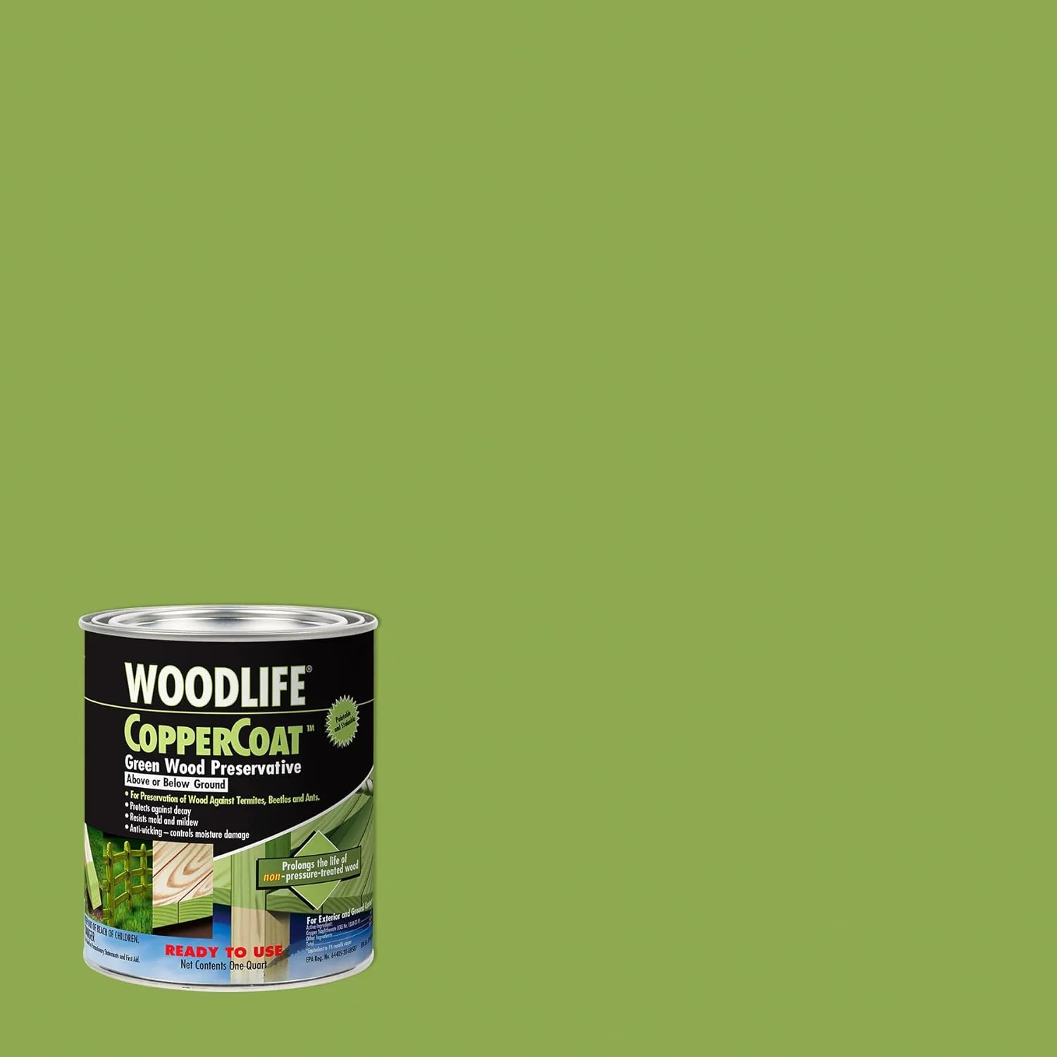 Rust-Oleum 1904A Wolman Woodlife CopperCoat Green Wood Preservative-Below Ground, Quart Quart (Pack of 1) - Image 3