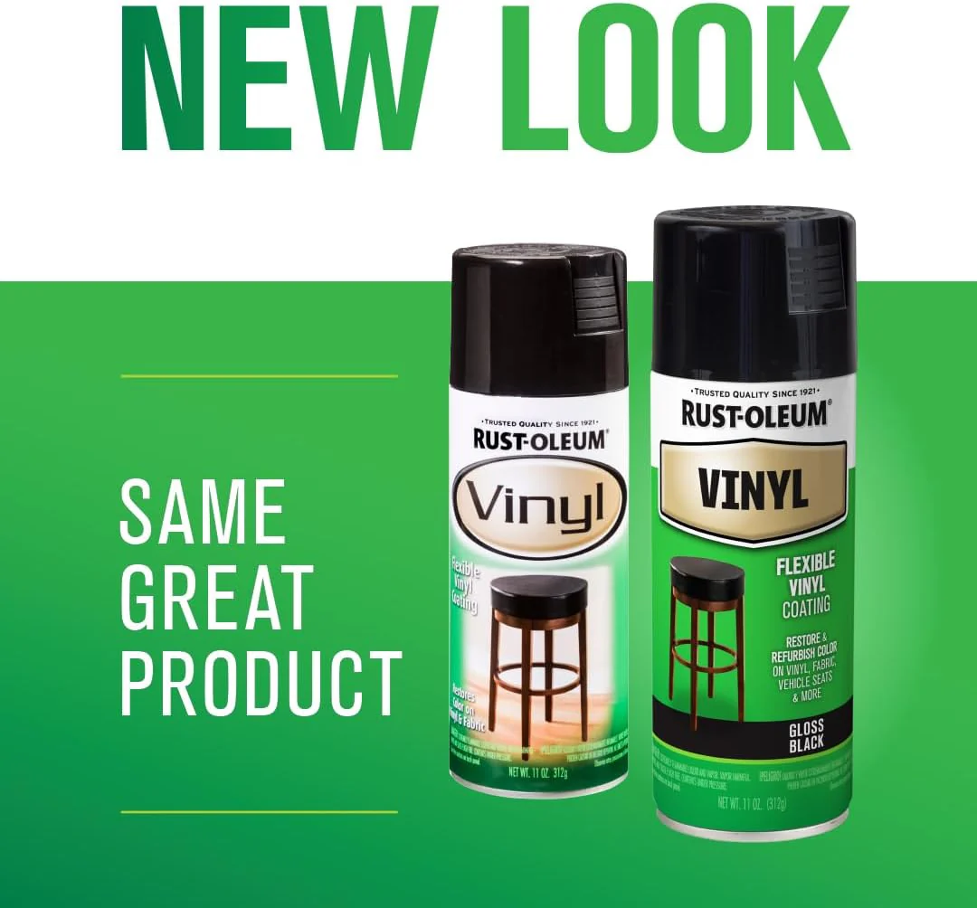 Rust-Oleum 1909830 Specialty Vinyl Spray Paint, 12 oz, Black (Pack of 6) - Image 3