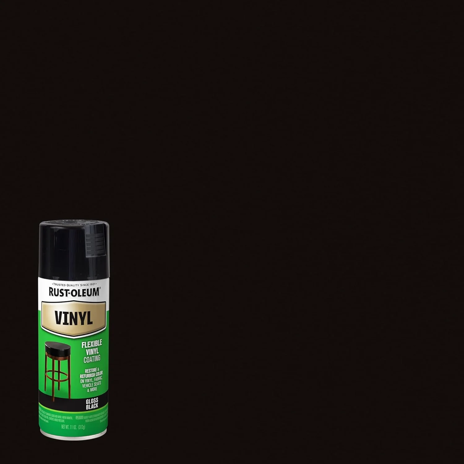 Rust-Oleum 1909830 Specialty Vinyl Spray Paint, 12 oz, Black (Pack of 6) - Image 5