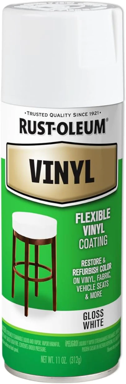 Rust-Oleum 1911830 Specialty Vinyl Spray Paint, 12 oz, White (Pack of 6) - Image 3