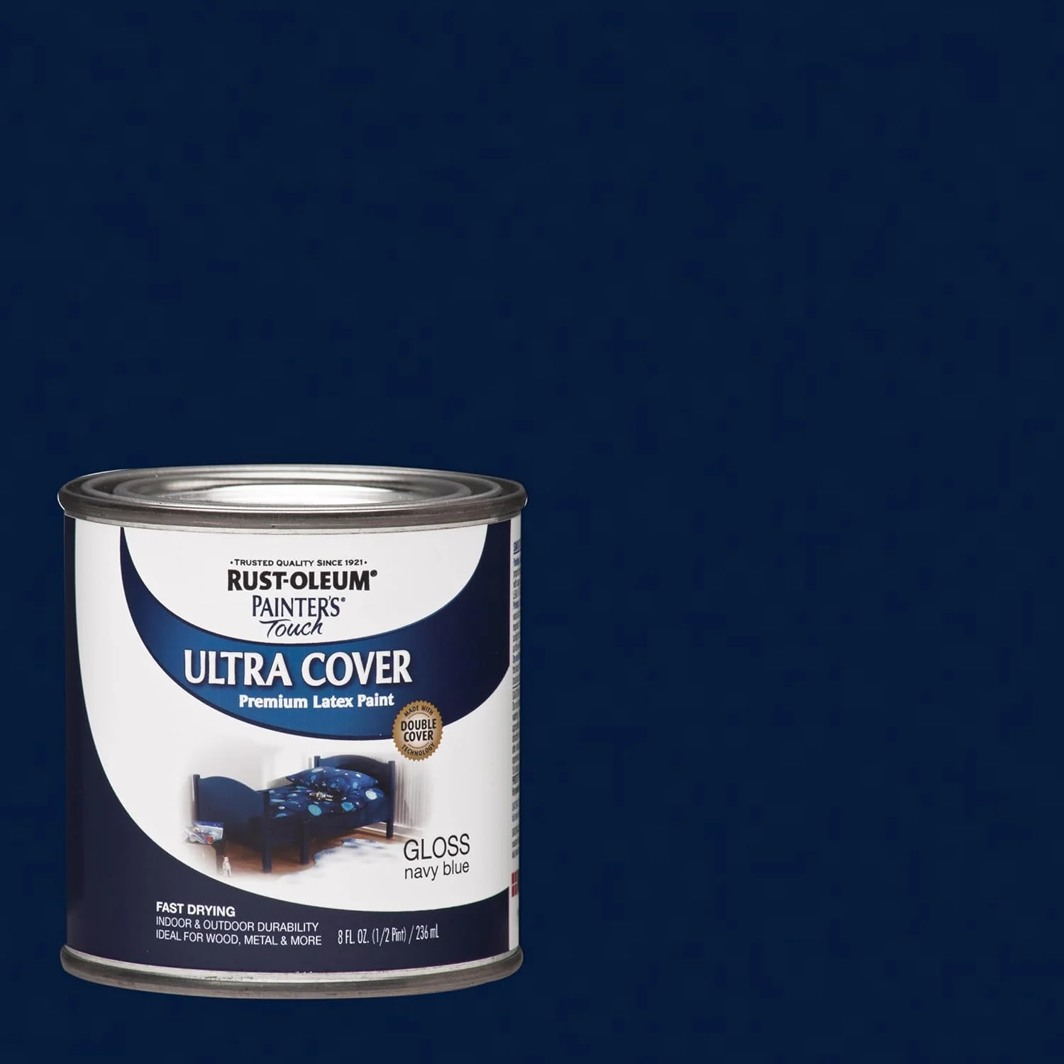 Rust-Oleum 1922730 Painter's Touch Brush Enamel Paint, 8 Fl Oz, Gloss Navy Blue (Pack of 1) - Image 3