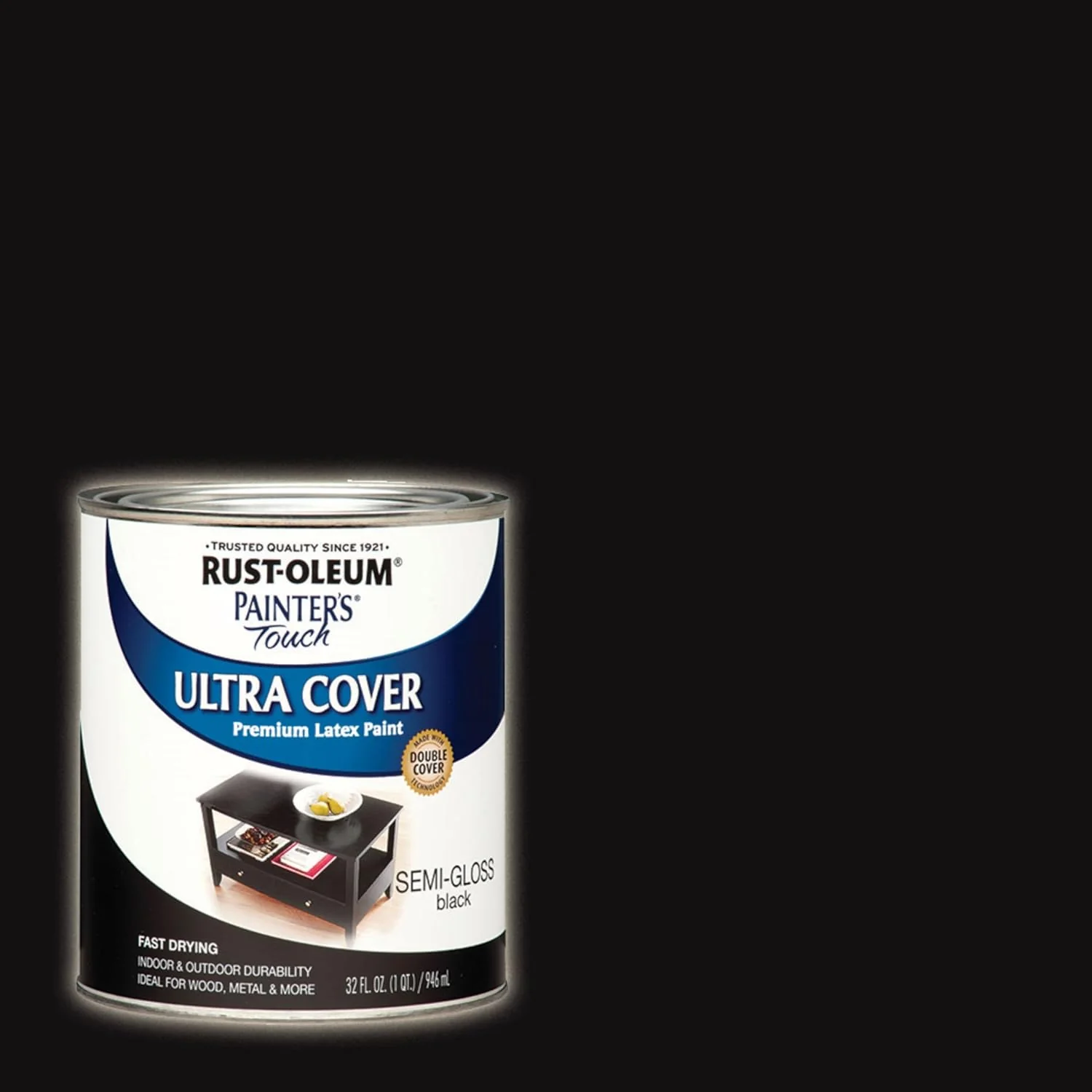Rust-Oleum 1974502 Painter's Touch Latex Paint, Semi-Gloss Black, 32 Fl Oz (Pack of 2) - Image 3