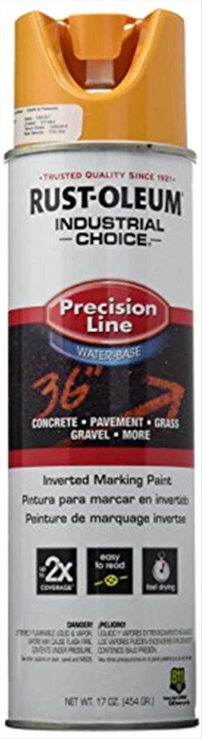 RUST-OLEUM 203033 M1800 Caution Yellow Gloss 17 OZ. Spray, 1.06 Pound (Pack of 1) - Image 2