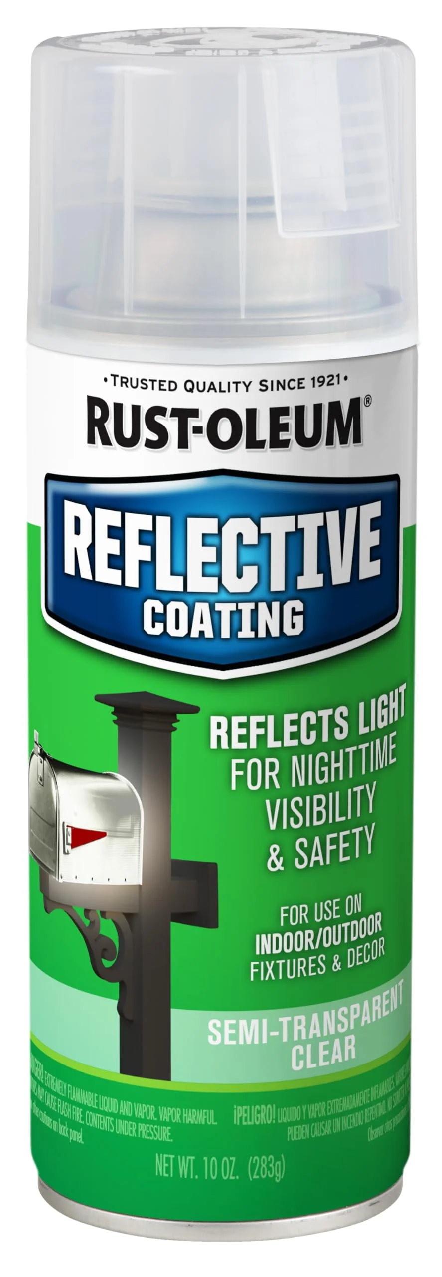 Rust-Oleum 214944 Specialty Reflective Spray, 10 oz, Semi Transparent Clear Finish (Pack of 1)