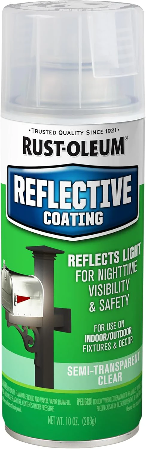 Rust-Oleum 214944 Specialty Reflective Spray, 10 oz, Semi Transparent Clear Finish (Pack of 1) - Image 2