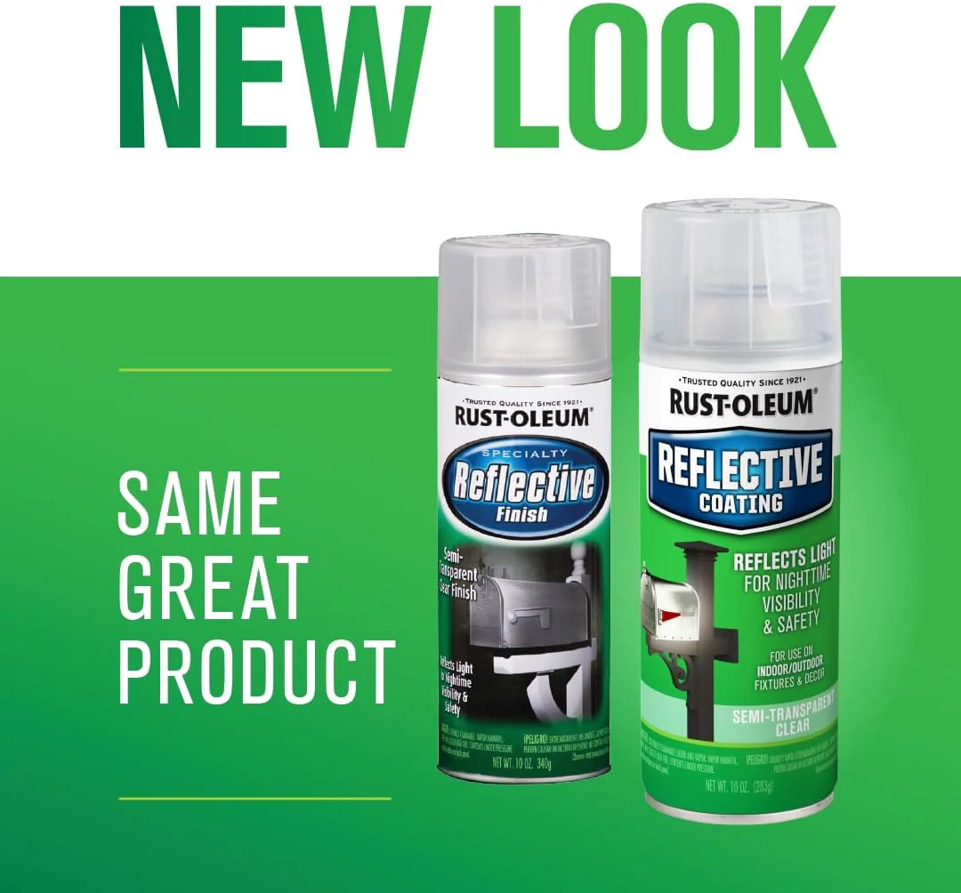 Rust-Oleum 214944 Specialty Reflective Spray, 10 oz, Semi Transparent Clear Finish (Pack of 1) - Image 4
