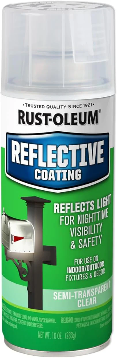 Rust-Oleum 214944 Specialty Reflective Spray, 10 oz, Semi Transparent Clear Finish (Pack of 1) - Image 5