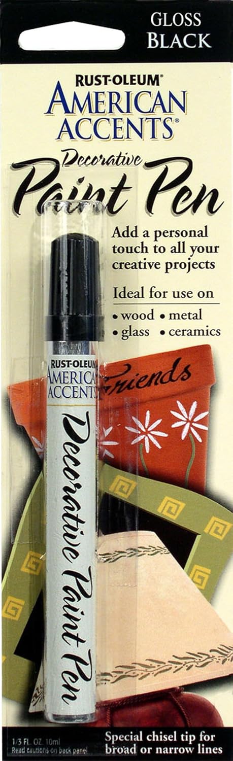 Rust-Oleum 215123 American Accents Satin Decorative Paint Pen, Black, 1/3-Ounce (Pack of 1) - Image 2