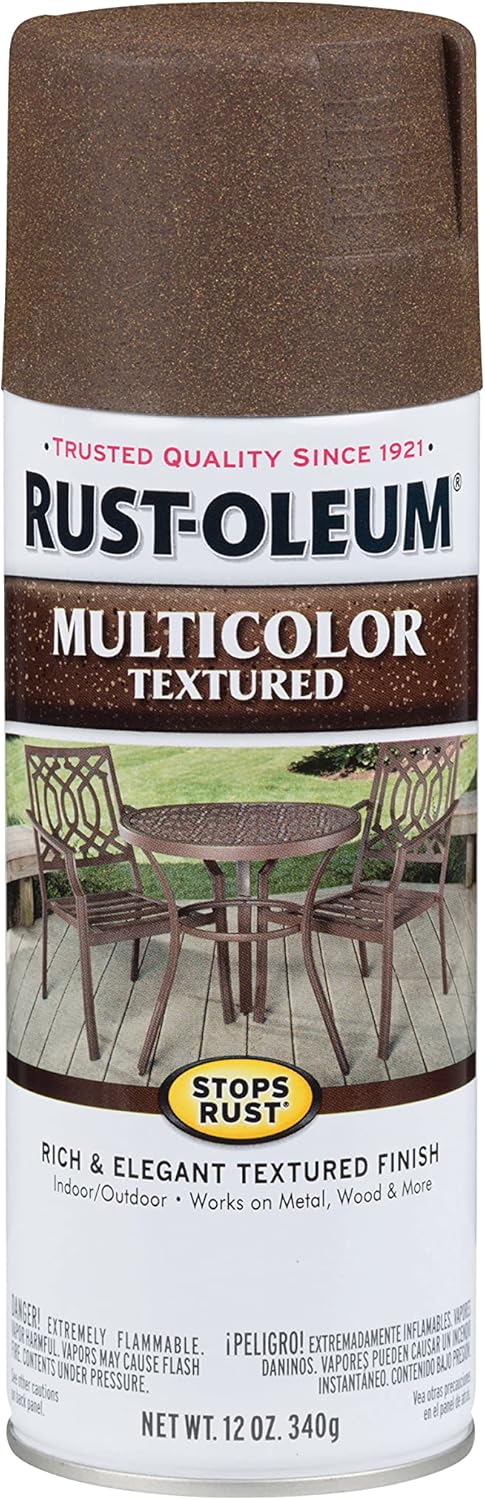 Rust-Oleum 223523 Stops Rust Multi-Color Textured Spray Paint, 12 Ounce, Autumn Brown (Pack of 1) - Image 2