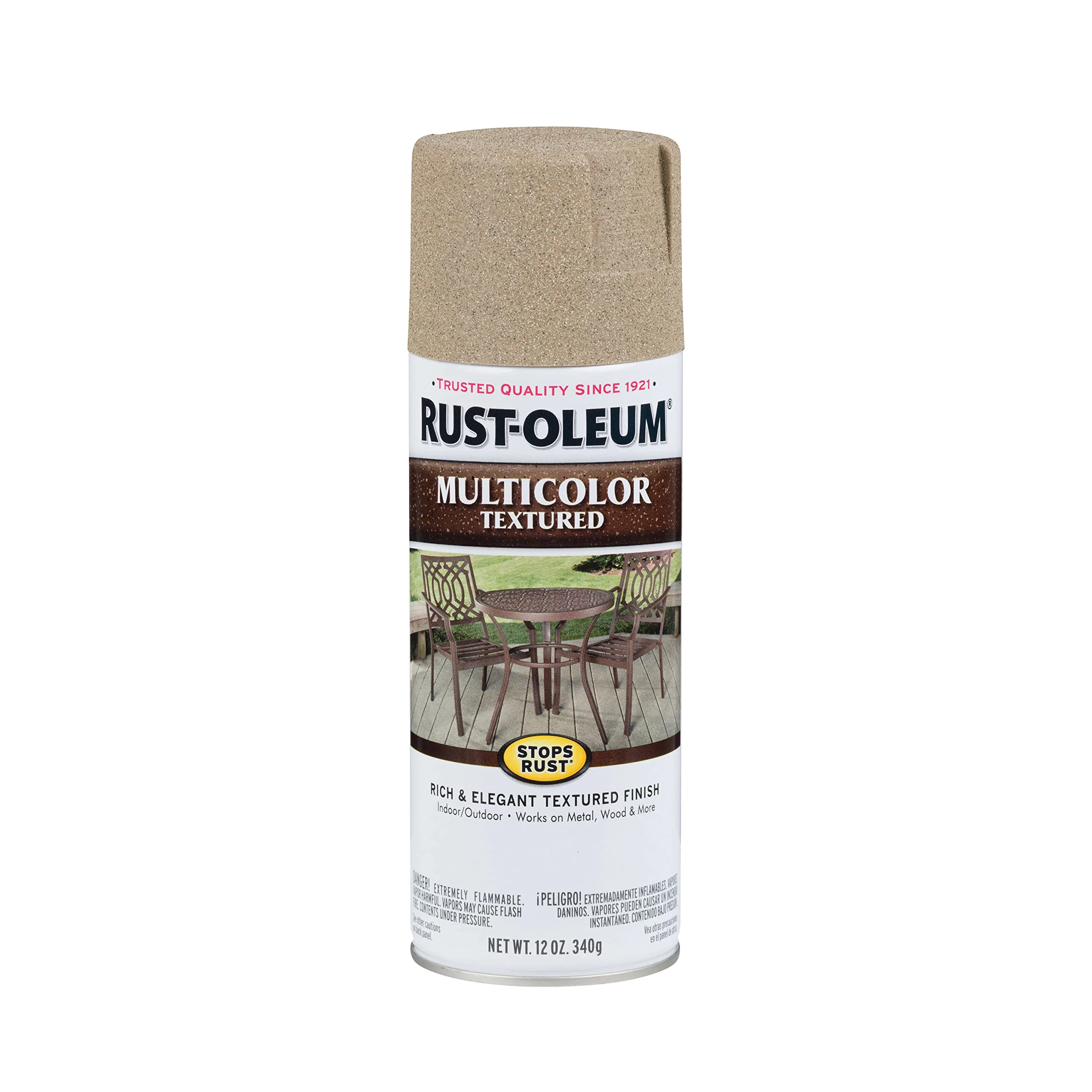 Rust-Oleum 223524 Stops Rust Multi-Color Textured Spray Paint, 12 Oz, Desert Bisque (Pack of 1)