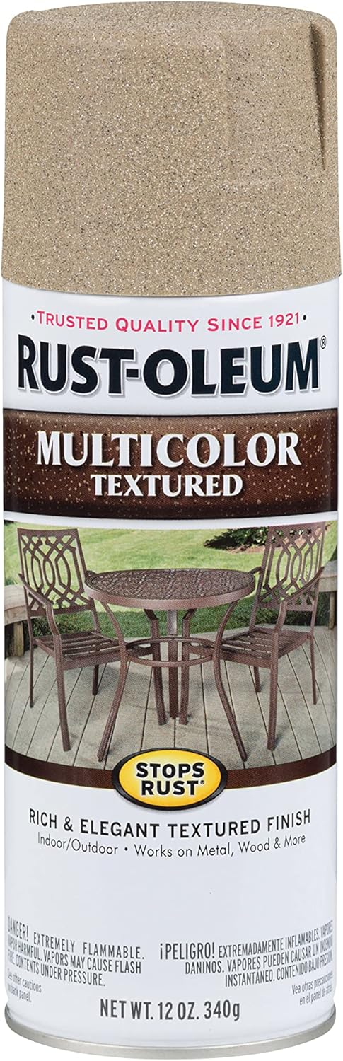 Rust-Oleum 223524 Stops Rust Multi-Color Textured Spray Paint, 12 Oz, Desert Bisque (Pack of 1) - Image 2