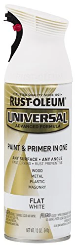 Rust-Oleum 247564 Universal All Surface Spray Paint, 12 oz, Flat White