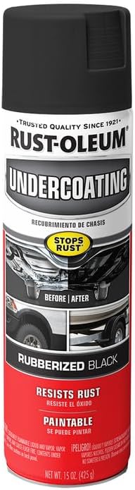 Rust-Oleum 248657 Stops Rust Undercoating Spray, 15 oz, Rubberized Black (Pack of 6) - Image 4