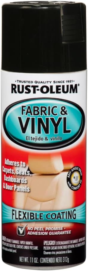 Rust-Oleum 248918 Automotive Enamel Fabric & Vinyl Spray Paint, 11 Ounce, Gloss Black (Pack of 1) - Image 2
