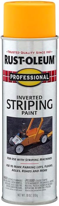 Rust-Oleum 2548838 Professional Inverted Striping Spray Paint, 18 oz, Yellow (Pack of 6) - Image 4