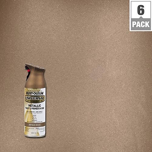 Rust-Oleum 260728 Universal All Surface Metallic Spray Paint, 11 oz, Antique Brass (Pack of 1) - Image 3