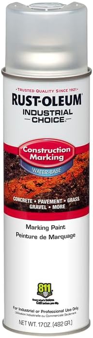 Rust-Oleum 264693 Industrial Choice M1400 System Water-Based Construction Marking Paint, 17 oz, Clear (Pack of 12) - Image 2
