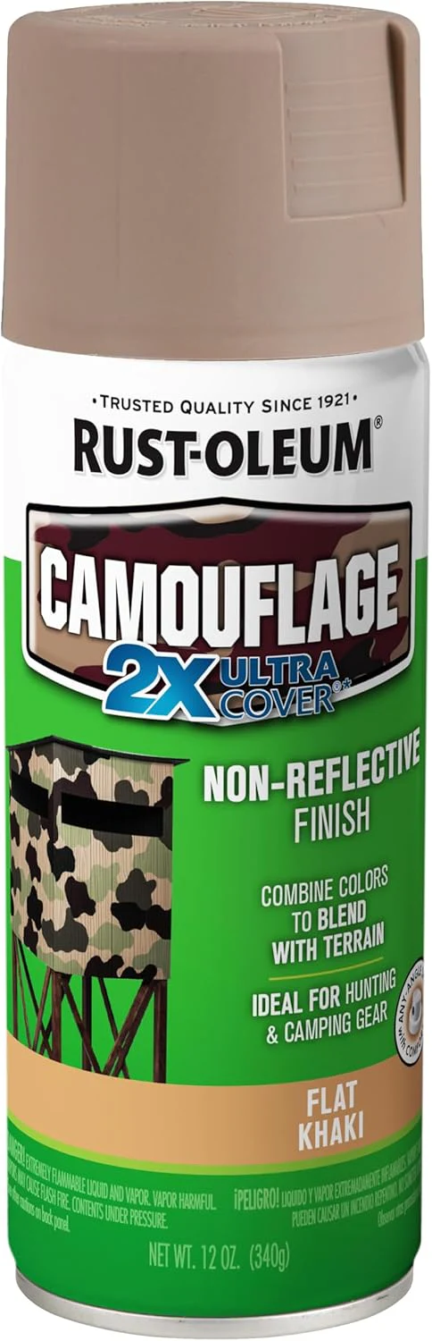 Rust-Oleum 279177 Camouflage 2X Ultra Cover Spray Paint, 12 oz, Khaki - Image 2