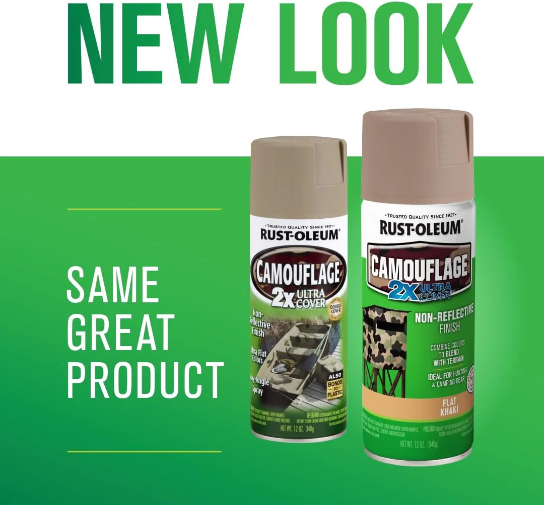 Rust-Oleum 279177 Camouflage 2X Ultra Cover Spray Paint, 12 oz, Khaki - Image 3