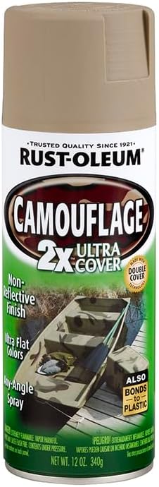 Rust-Oleum 279177 Camouflage 2X Ultra Cover Spray Paint, 12 oz, Khaki - Image 5