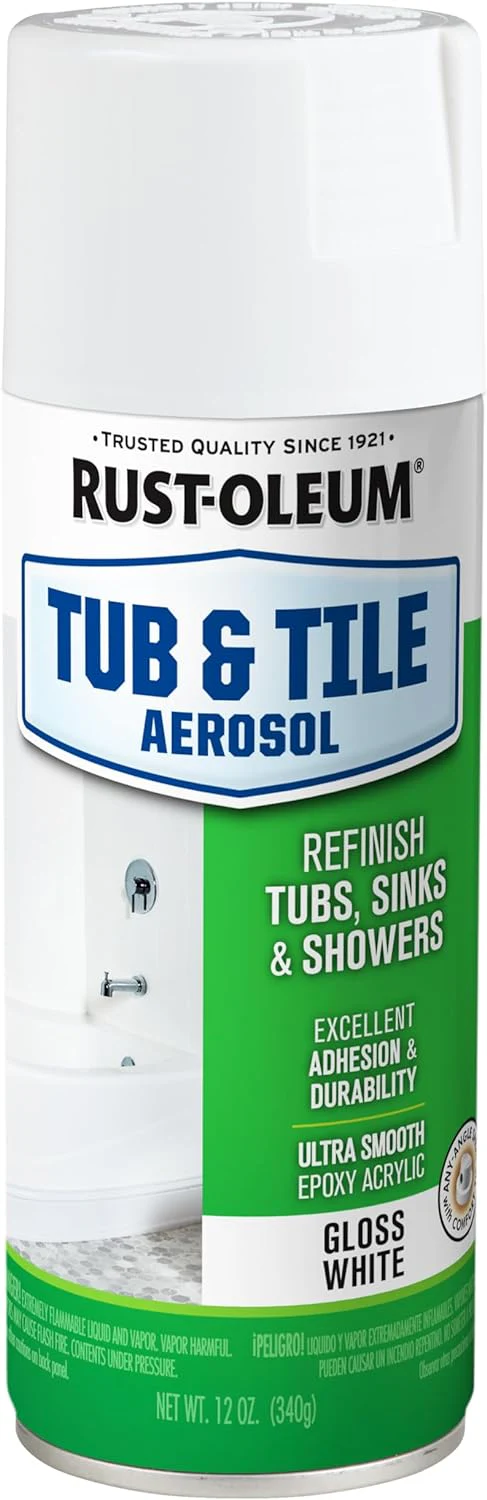 Rust-Oleum 280882 Specialty Tub & Tile Spray Paint, 12 oz, White (Pack of 6) - Image 9
