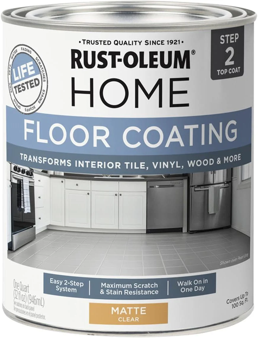 Rust-Oleum 358871 Water-Based Floor Paint - Clear Interior Floor Topcoat - Image 2